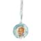 3" Blue & Silver "Baby's First Christmas" Framed Ornament
